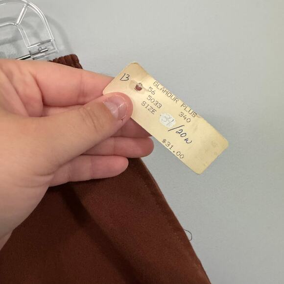 Vintage NEW Harvest Time Brown High Waisted Slacks Pants Women's Size 34 Waist - Picture 5 of 8